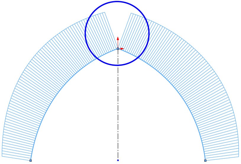 خمیدگی نوع اول (Contact) و نحوهی قرارگیری Curvature Combs های آن
